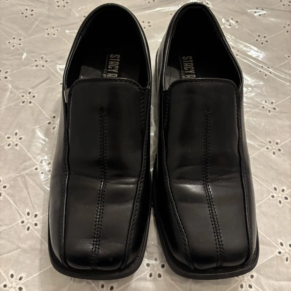 Stacy Adams Boys Classic Black Slip-On Loafers Size 5 M